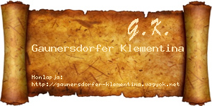 Gaunersdorfer Klementina névjegykártya